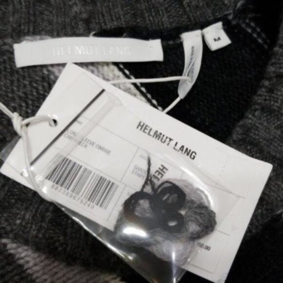 Helmut Lang Ombre Striped Wool Blend Crewneck Sweater NEW Women's Medium - Picture 6 of 7